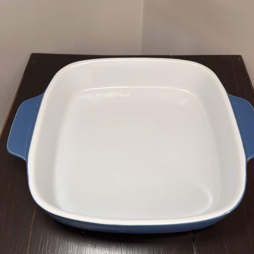 Emeril's Table by Gorham NWOB Blue Covered Casserole Oven To Table Dish 10x10x4 - Picture 3 of 8